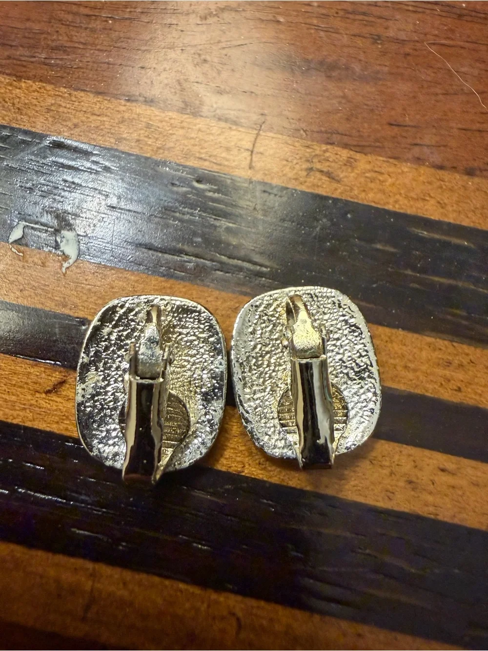 Cream and Gold Vintage-Style Clip-On Earrings